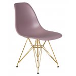 Стул обеденный DOBRIN DSR, ножки золотые, цвет сиреневый (P-04)