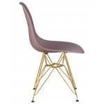 Стул обеденный DOBRIN DSR, ножки золотые, цвет сиреневый (P-04)