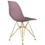 Стул обеденный DOBRIN DSR, ножки золотые, цвет сиреневый (P-04)