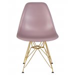 Стул обеденный DOBRIN DSR, ножки золотые, цвет сиреневый (P-04)