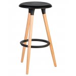 Набор 4 шт Табурет барный DOBRIN ROYCE, ножки светлый бук, цвет чёрный (B-03)