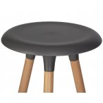 Набор 4 шт Табурет барный DOBRIN ROYCE, ножки светлый бук, цвет темно-серый (GR-04)