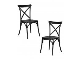 Набор 2 шт Стул обеденный DOBRIN ZILAN, цвет чёрный (B-03)