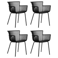 Набор 4 шт Стул обеденный DOBRIN ROSS, черный (B-03) без подушки