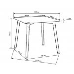 Стол обеденный DOBRIN SERRA, ножки светлый бук, столешница белая