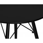 Стол обеденный DOBRIN CHELSEA`80 BLACK, столешница черная, основание черное