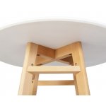 Стол обеденный DOBRIN ALBERT'80, белая столешница, основание светлый бук