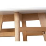 Стол обеденный DOBRIN ALBERT'90, белая столешница, основание светлый бук