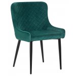 Набор 2 шт Стул обеденный DOBRIN RICHARD, черные матовые ножки, зелёный велюр (V108-64)