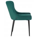 Набор 2 шт Стул обеденный DOBRIN RICHARD, черные матовые ножки, зелёный велюр (V108-64)