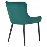 Набор 2 шт Стул обеденный DOBRIN RICHARD, черные матовые ножки, зелёный велюр (V108-64)