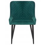 Набор 2 шт Стул обеденный DOBRIN RICHARD, черные матовые ножки, зелёный велюр (V108-64)