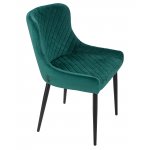 Набор 2 шт Стул обеденный DOBRIN RICHARD, черные матовые ножки, зелёный велюр (V108-64)