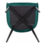 Набор 2 шт Стул обеденный DOBRIN RICHARD, черные матовые ножки, зелёный велюр (V108-64)