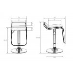 Стул барный DOBRIN CRACK, белый