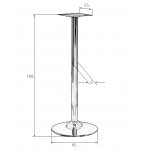 Подстолье барное DOBRIN ALAN HIGH BLACK