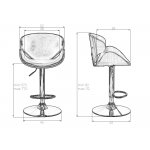 Набор 2 шт Стул барный DOBRIN KARTER, коричневое дерево, чёрный Набор 2 шт Стул барный DOBRIN KARTER, коричневое дерево, чёрный