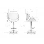 Набор 2 шт Стул барный DOBRIN JACK, цвет кремовый 502-A-4