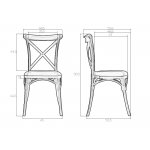 Набор 2 шт Стул обеденный DOBRIN ZILAN, цвет чёрный (B-03)