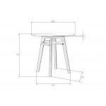 Стол обеденный DOBRIN ALBERT'80, белая столешница, основание светлый бук