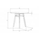 Стол обеденный DOBRIN ALBERT'90, белая столешница, основание светлый бук