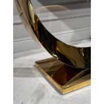 Стол-консоль Прайм IST-803,120х40х78 см, жемчужный белый/золотой