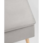 Банкетка Сторми с ящиком, велюр серый