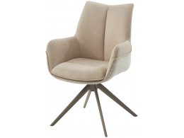 Стул PONTUS 360 град. поворот. RIELY-111 / PRESENT-120 Кремовый / Латте, ®DISAUR