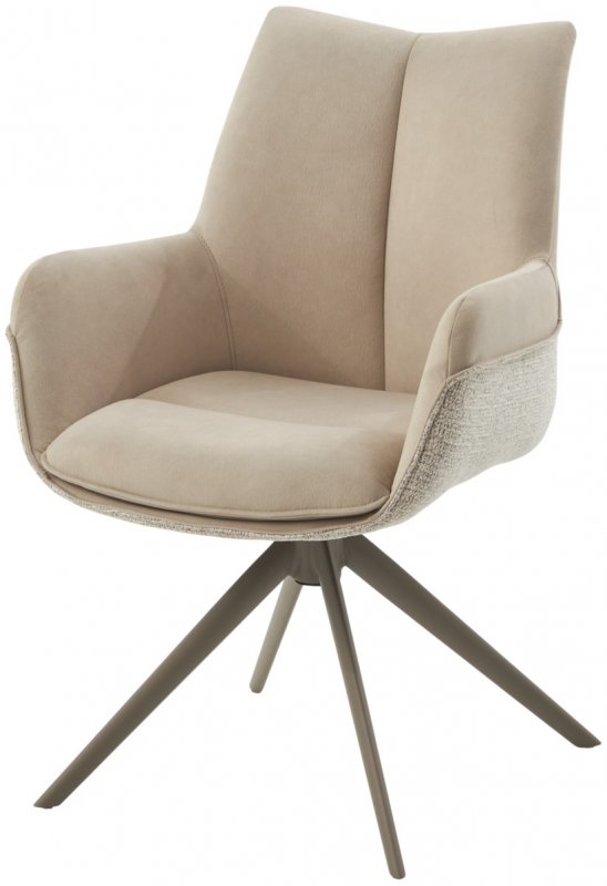 Стул PONTUS 360 град. поворот. RIELY-111 / PRESENT-120 Кремовый / Латте, ®DISAUR Стул PONTUS 360 град. поворот. RIELY-111 / PRESENT-120 Кремовый / Латте, ®DISAUR