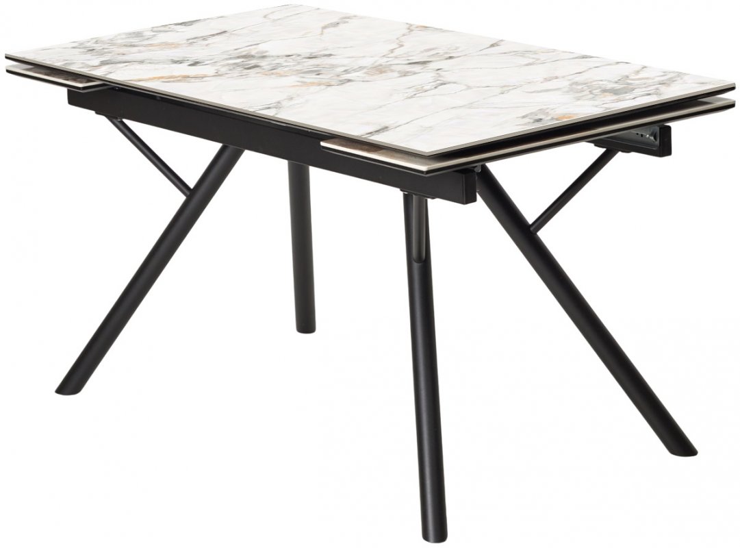 Стол ЛИБЕРТИ 180 Cold Jade, керамика / Черный каркас М-City