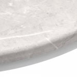 Набор кофейных столиков Tango бежевый мрамор с белыми ножками, 2шт