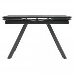 Стол Arthur раскладной 120-184x80x75см, керамогранит серый мрамор Greys Grey, чёрный