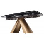 Стол CALDERON 180 GLOSS GRAND CORDILLERA керамика / бронзовый винтажный каркас, ®DISAUR
