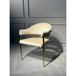 Стул обеденный Модена MC886-BG-2, 59х61х79 см, бежевый/глянцевое золото