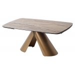 Стол CALDERON 180 GLOSS GRAND CORDILLERA керамика / бронзовый винтажный каркас, ®DISAUR