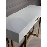 Стол-консоль Гарда-1 P-MJ-003, 120х40х76 см, белый/золото Стол-консоль Гарда-1 P-MJ-003, 120х40х76 см, белый/золото