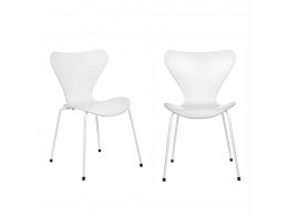 Комплект из 2-х стульев Seven Style белый с белыми ножками