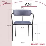 Комплект из 2-х стульев Ant серый Комплект из 2-х стульев Ant серый
