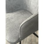 Стул НОРМАН 360 град., цвет BELLA-13/CYPRUS-10 серый, шенилл/замша / черный каркас М-City