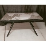 Стол ЛИБЕРТИ 140 Pandora, керамика / Черный каркас М-City