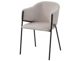 Стул ДИЛЛ, цвет  Lana 13 бежевый, ткань / черный каркас М-City