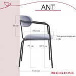 Комплект из 2-х стульев Ant серый Комплект из 2-х стульев Ant серый