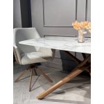 Стол обеденный Неаполь160 TW-1162-T-1,160x90x76 см, белый мрамор