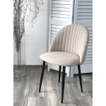 Стул БАРИ Marseille-13 Латте, велюр / черный каркас M-City