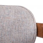 Стул полубарный Rich рогожка бежево-голубая с ножками цвета орех