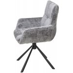 Стул EILAT 360 град. поворот с возвратом, Cremona-95 серый, ткань / Черный, ®DISAUR
