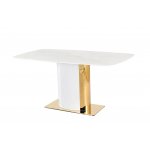 Стол обеденный Барнео BS1802-160GR, 160х90х76 см, светло-серый/золото