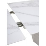 Стол МОЦАРТ 200 Белый мрамор, стекло / Белый М-City