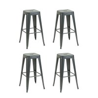 Стул барный TOLIX серебристый матовый KD 4 шт.