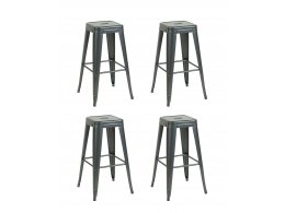 Стул барный TOLIX серебристый матовый KD 4 шт.